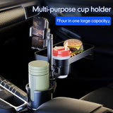Car Cup Holder Multifunctional Cup Holder Expander with 360° Rotation Tray Mobile Phone Holder Adjustable Base Auto Front Back S