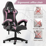 Gaming Chair Office Chair Ergonomic PU Leather Computer Desk Chair with Headrest and Lumbar Support Game Chairs Racing Chair