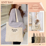 Women's Crochet Knit Tote Bag - Boho Beach & Travel Shoulder Bag