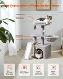 Small Cat Tree Cat Tower with Natural Sisal Scratching Post,Spacious Top Perch,Privite Cat Condo Perfect for Indoor Cats,Cat Toy