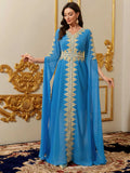 Women Muslim Abaya Kaftan Dress Lace Ethnic Moroccan Dress Eid Prayer Clothes Arabian Maxi Robe