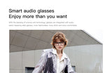 New smart glasses with auto-dimming lenses, built-in microphone and speaker, HD voice calls and HIFI sound quality.