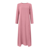Womens Muslim Long Sleeved Ruffled Vintage Dubai Turkey Islam Muslim Oversized Robe Loose Long Skirt платье женское летнее