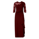 Elegant Dresses For Women Wedding Guest Cocktail Party Dress Sexy Lace Patchwork Prom Long Dresses Evening Gowns платье женское