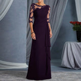 Elegant Dresses For Women Wedding Guest Cocktail Party Dress Sexy Lace Patchwork Prom Long Dresses Evening Gowns платье женское