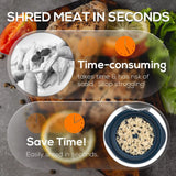 Chicken Shredder Tool - Non-Slip Meat Shredder Bowl for Pulled Chicken, Pork & Beef