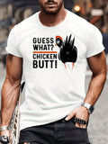plus Size round Neck T-shirt Casual Fashion Sunset Diffuse Chicken Minimalist 3D Digital Print Comfortable T-shirt