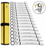 8-Piece Ratcheting Wrench Set (8-19mm) - 72-Tooth