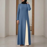 Womens Muslim Long Sleeved Ruffled Vintage Dubai Turkey Islam Muslim Oversized Robe Loose Long Skirt платье женское летнее