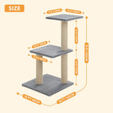Cat tree Cat Tower for Indoor Cats 2 Styles Cat Activity Tree with Cat Scratching Posts Big Hammock and Removable Top Perch Grey
