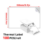 4x6 Inch Direct Thermal Shipping Labels 100/200 Sheets Adhesive Paper White Sticker For DHL UPS Express LOGO Barcode Label Maker