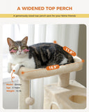 Small Cat Tree Cat Tower with Natural Sisal Scratching Post,Spacious Top Perch,Privite Cat Condo Perfect for Indoor Cats,Cat Toy