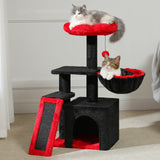 Small Cat Tree Cat Tower with Natural Sisal Scratching Post,Spacious Top Perch,Privite Cat Condo Perfect for Indoor Cats,Cat Toy