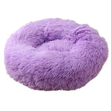 Round Cat Bed House Soft Long Plush