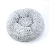 Round Cat Bed House Soft Long Plush